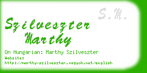 szilveszter marthy business card